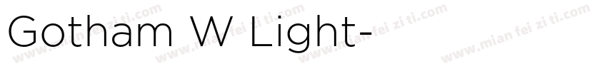 Gotham W Light字体转换